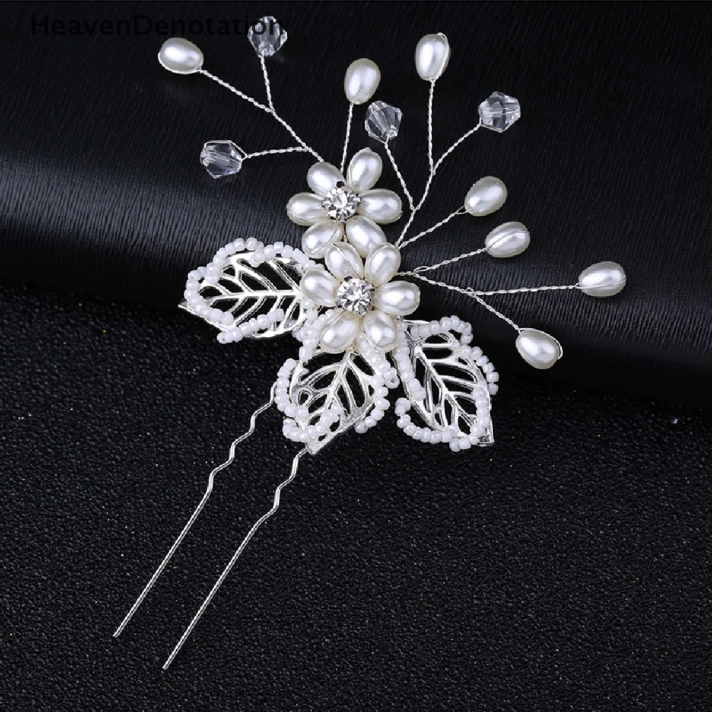 [HeavenDenotation] 1pcs Pin Rambut Aksesoris Rambut Untuk Wanita Aksesoris Pernikahan Hair Clips Jewelry Mutiara Berlian Imitasi Bunga Hair Clip Pins Headpiece HDV