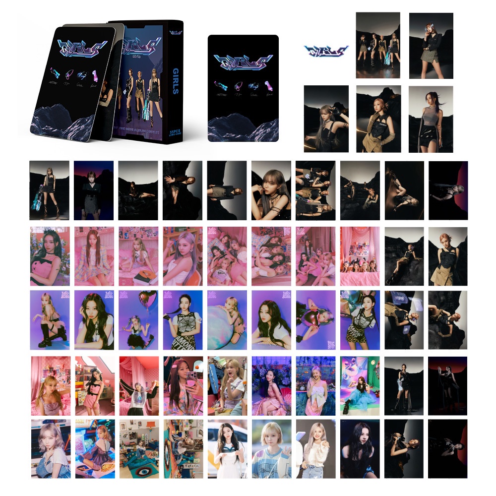 54-55pcs/box AESPA Album SAVAGE GIRLS Photocards NINGNING KARINA GISELLE Musim Dingin Lomo Kartu Kpop Postcards