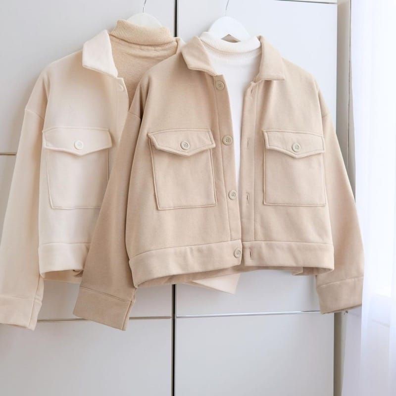 Jaket wanita - Gena jaket - Atasan wanita - outerwear - jaket crop - jaket murah - korean style