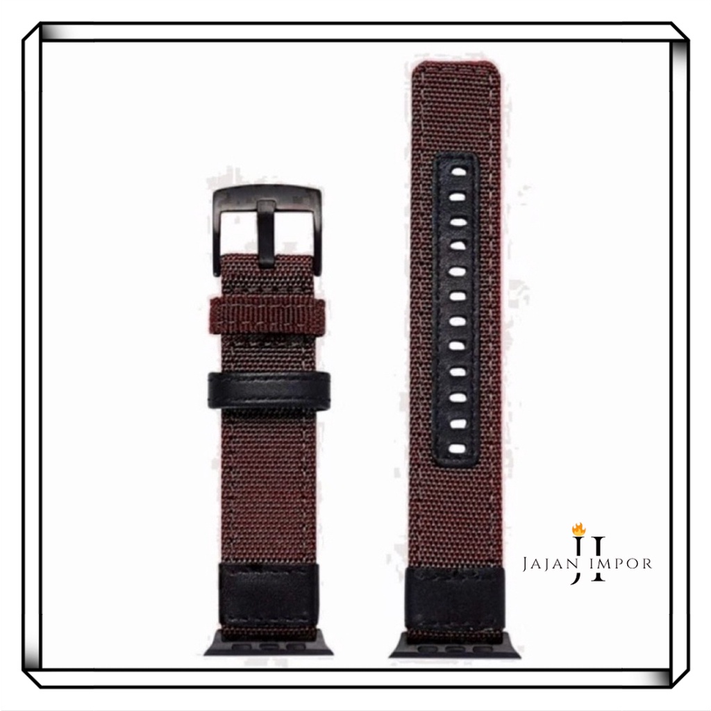 Tali Strap Kanvas kulit Nylon Kulit iWatch / i watch 3 4 5 6 7 SE  41mm 45mm Iwo