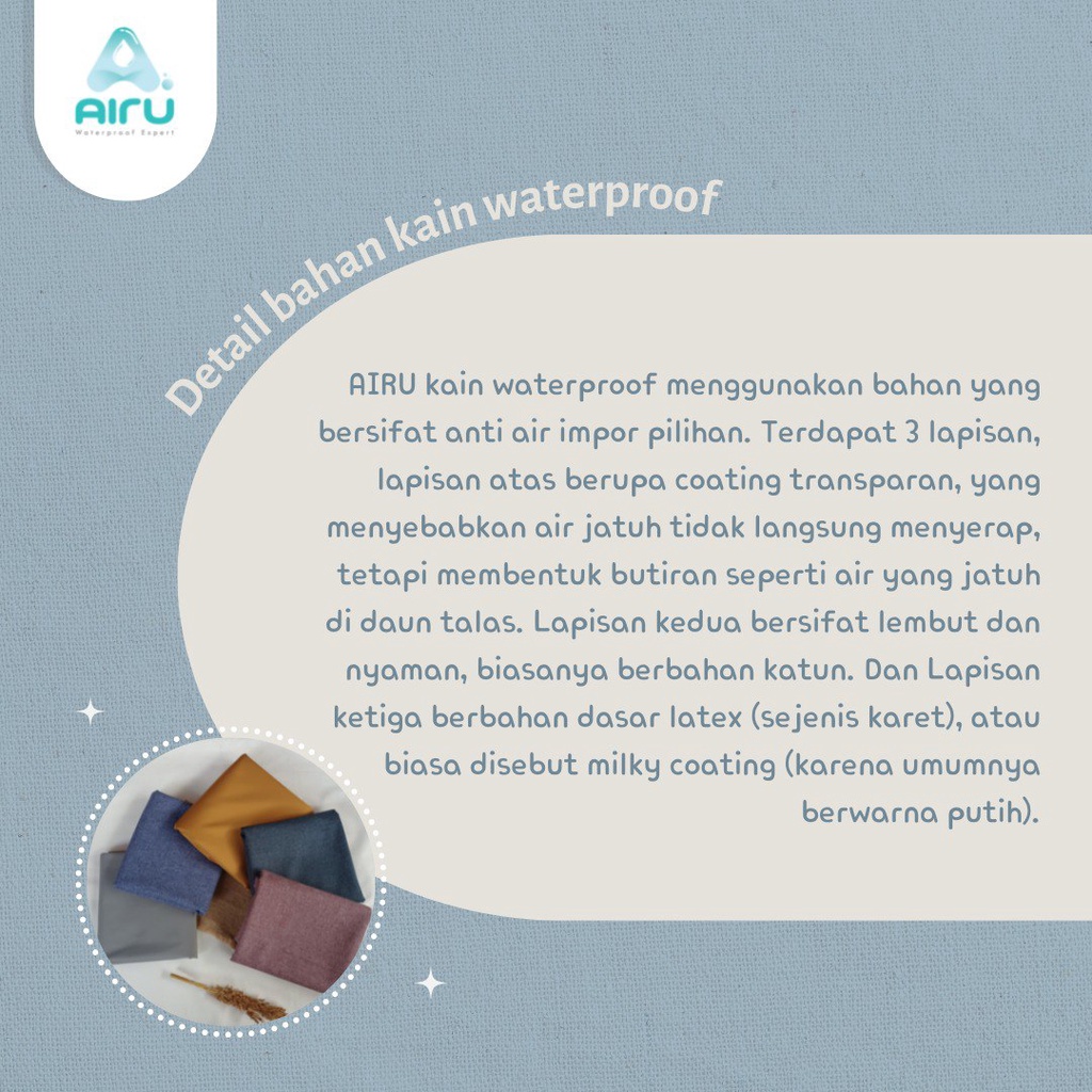 Sprei Waterproof AIRU SINGLE (100x200x25)