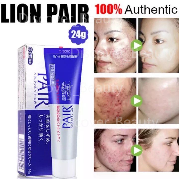 LION PAIR Acne Cream W14g /24g Antibacterial Acne Face Cream
