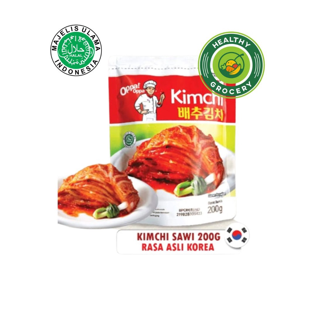 Oppa Oppa Kimchi Korea Halal 200gr Sawi Fresh