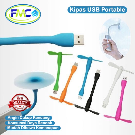 Kipas Portable Mini USB Port Portabel Fleksibel Power Supply PC Notebook Laptop Power Bank
