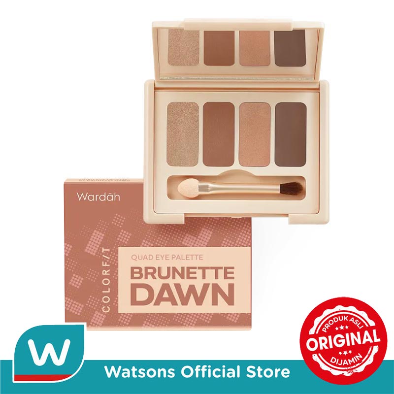 Wardah Colorfit Quad Eye Palette 01 Brunette Dawn