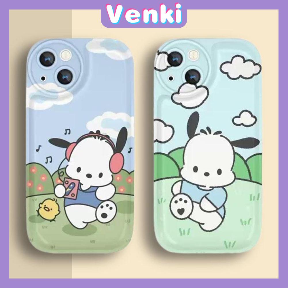 Case For iPhone 11 Soft TPU Air Cushion Case Glossy Cute Cartoon Sports Puppy Airbag Shockproof Camera Protection Compatible for iPhone 14 13 12 11 Pro Max 7 8 Plus