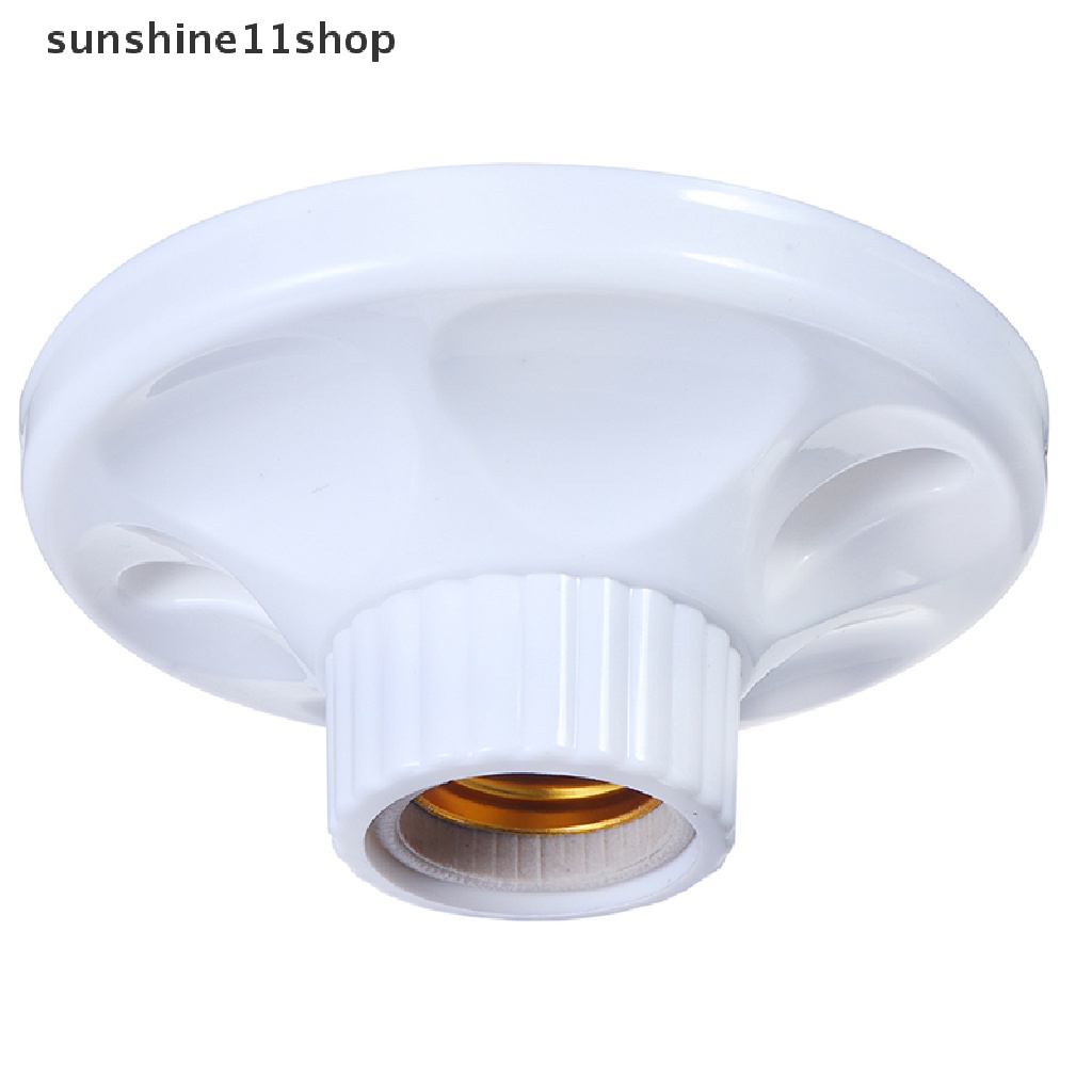 Sho E27 Dudukan Bohlam Lampu LED Alas Soket Bulat Base Socket Lampu Gantung 6A220V-250V N