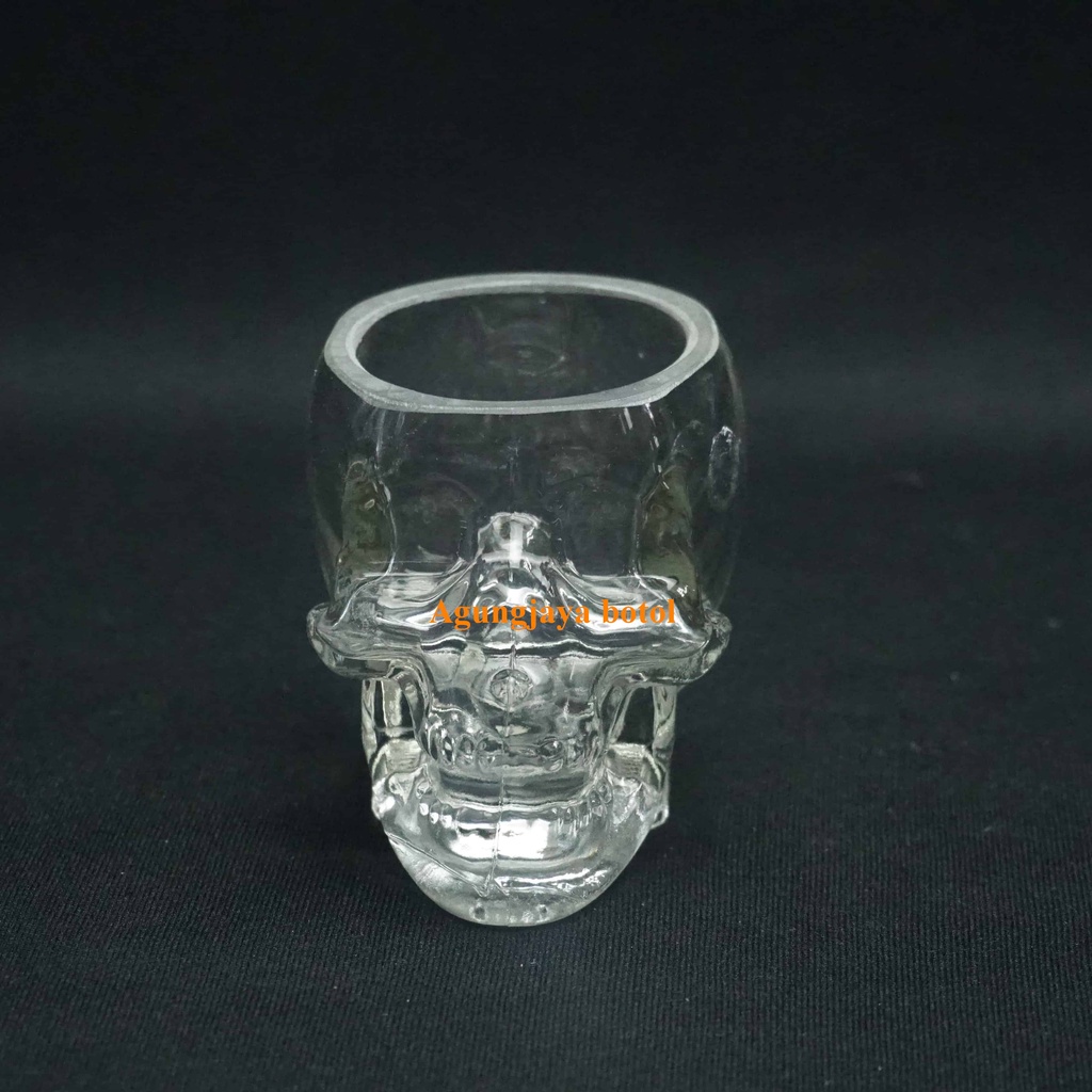Jar Kaca 50 Ml Tengkorak Clear / Jar Kaca / Toples Kaca / Jar Tengkorak / Jar Gelas Tengkorak / Jar 