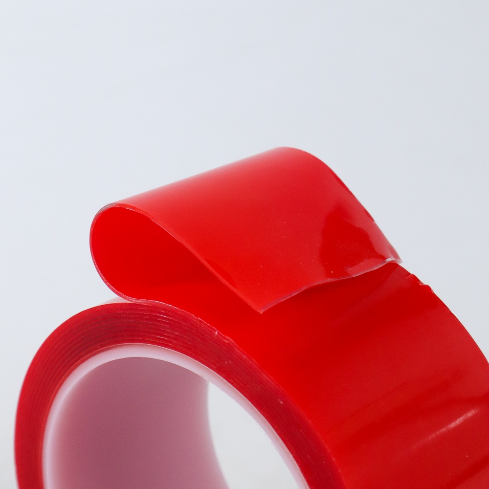 [30mm*3m] Double Tape Selotip Double Sided Tape Transparent Acrylic 3m 30 mm  Red