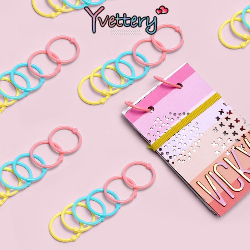 

❤️COD 32Pcs/Set Notebook Loose Leaf Ring Circle Hinged Binder Easy Ring Craft Calendar Keychain Album Scrapbook Clips / DIY Untuk Album / Kantor / Sekolah Hoops-yy