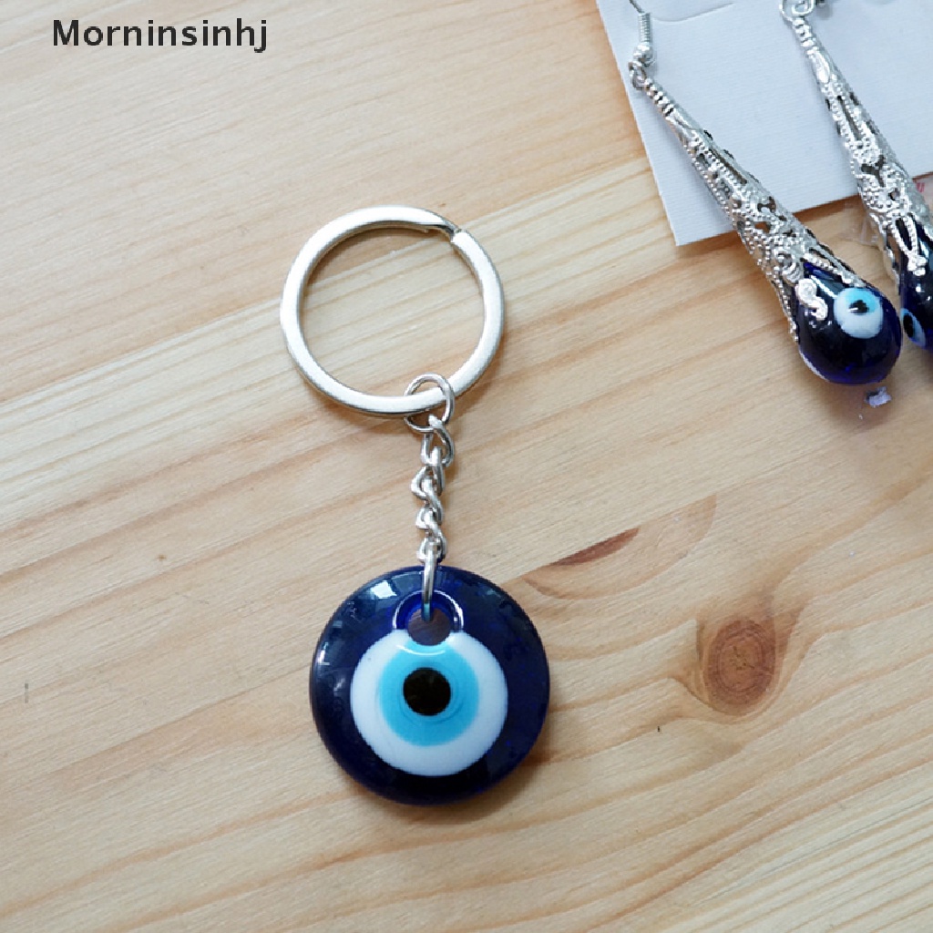 Mornin Fashion Beruntung Turki Yunani Mata Biru Gantungan Kunci Pesona Liontin Hadiah DIY Key Chains id