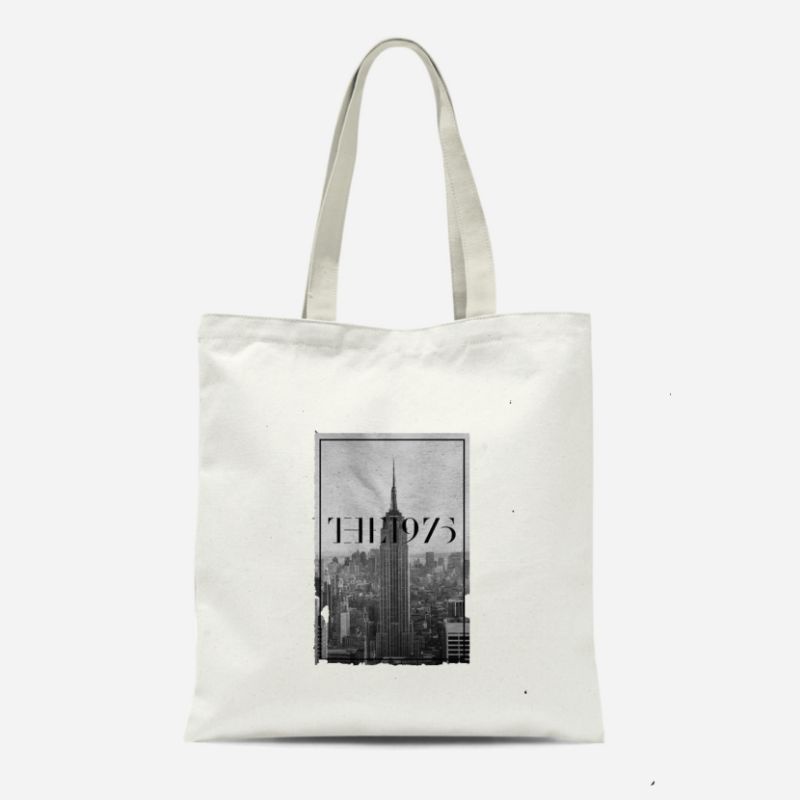 Totebag Kanvas Resleting Band 1975 Murah Kekinian