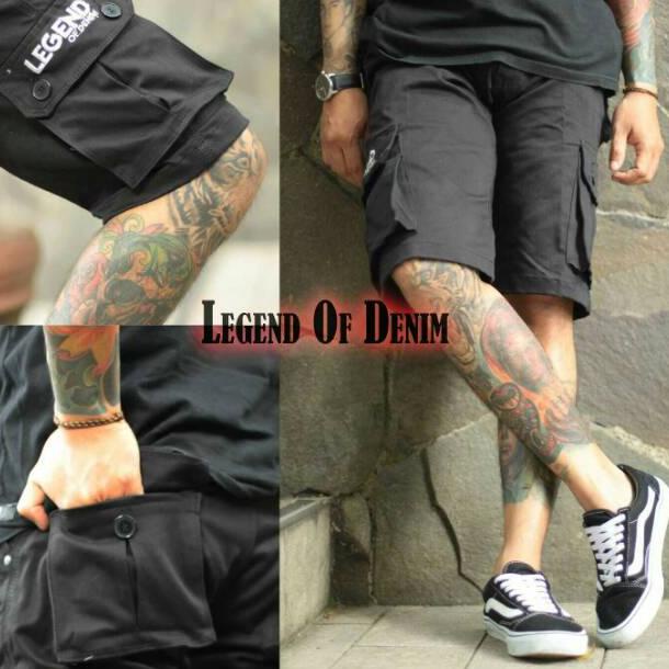 MURAH MERIAH Celana Cargo Pendek Merek LEGEND Hitam cargo pendek pria cargo pendek cowok original di