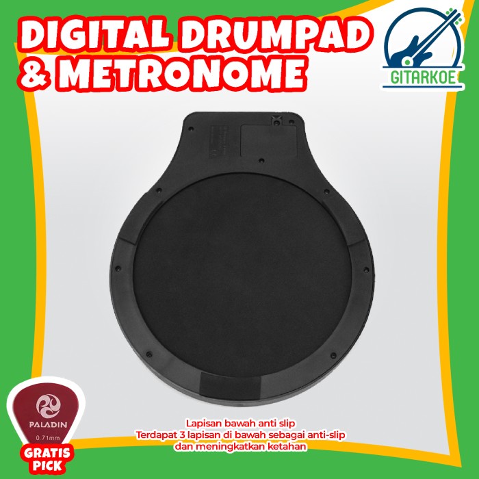 Drum Pad Elektrik dengan Metronome Pengaturan Tempo Beat &amp; BPM Counter