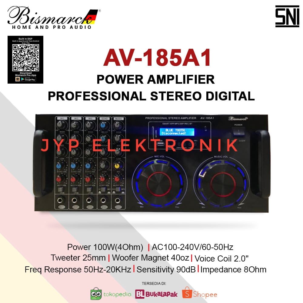 Amplifier Bismarck AV 185A1 AV185A1/AV-185A1 Original Bluetooth