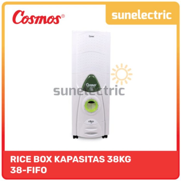 COSMOS 38-FIFO RICE BOX 38KG TEMPAT PENYIMPANAN BERAS ANTI KUTU/ TIKUS