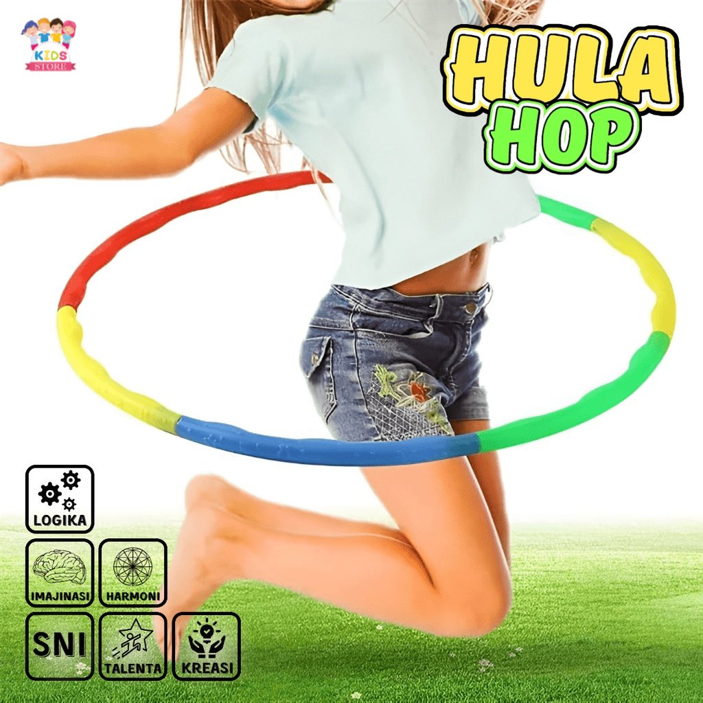 Mainan Hula Hoop Olahraga Anak | Mainan Seru Untuk Keluarga | Hula Hoop | Hulahop | Hulahup | Alat Mengecilkan Perut | Perempuan