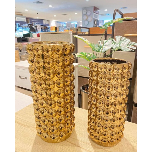 Informa vas bunga keramik gold mewah richmond