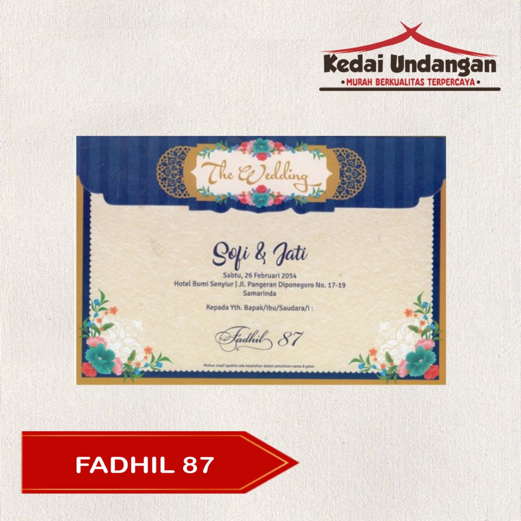 Blangko Undangan Fadhil 87 Harga Murah