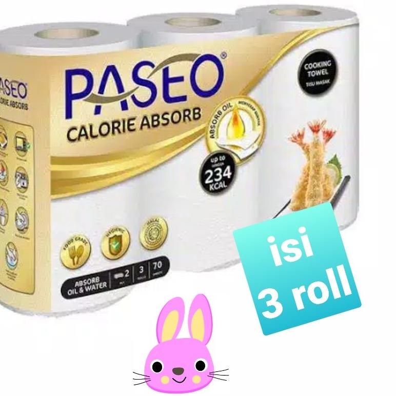 ➫ Tisu Dapur Paseo 3 Roll calorie Absorb Towel Tissue 70sheet (no.136) ✺