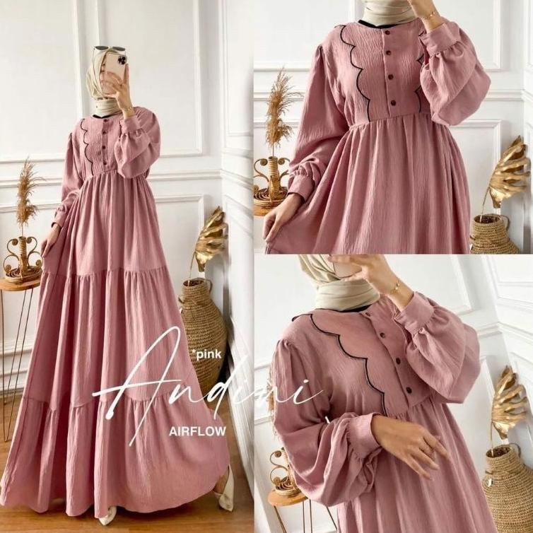 [ART. 987287] ANDINI BORDIR DRESS MAXY CRINGKEL AIRFLOW