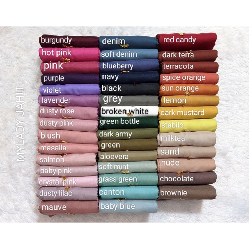 Mylady  - Hijab segi empat voal polos original mylady part 1