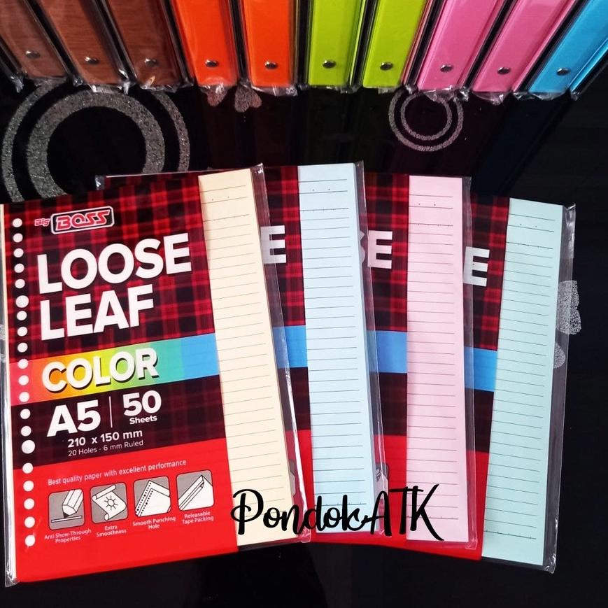 

B29 Isi Binder A5 50 lembar putih dan warna warni BigBoss BIG PROMO ➨