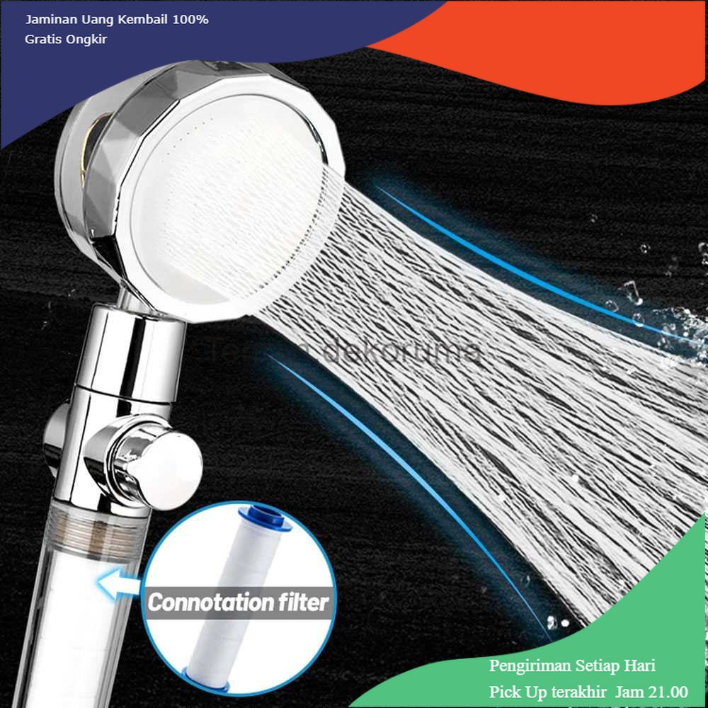 TD - LDG Zhang Ji Kepala Shower Mandi Turbo Fan with Cotton Filter - C193