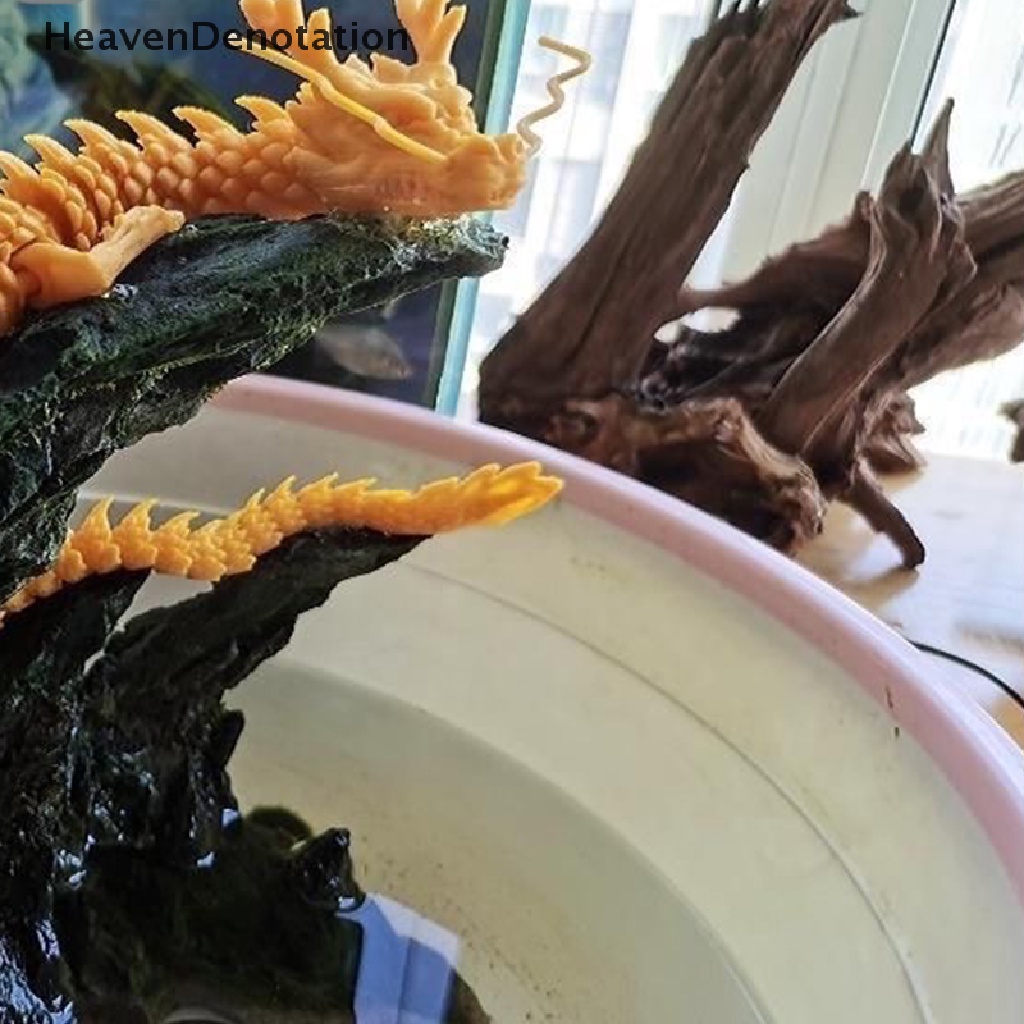 [HeavenDenotation] 3d Printed Articulated Dragon Cina Panjang Fleksibel Aquarium Ikan Lansekap Dekorasi Ornamen Model Mainan Rumah Kantor Dekorasi Decor Anak Hadiah HDV