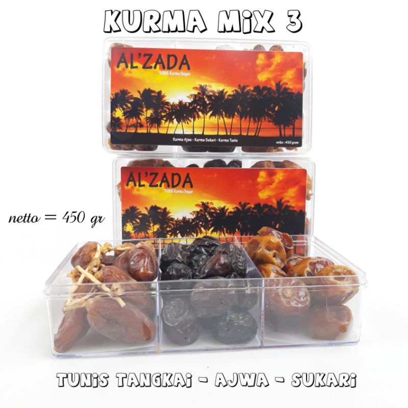 

Mix Kurma Al Zada Kurma Sukari Kurma Ajwa Kurma Tunis Tangkai cocok untuk hadiah