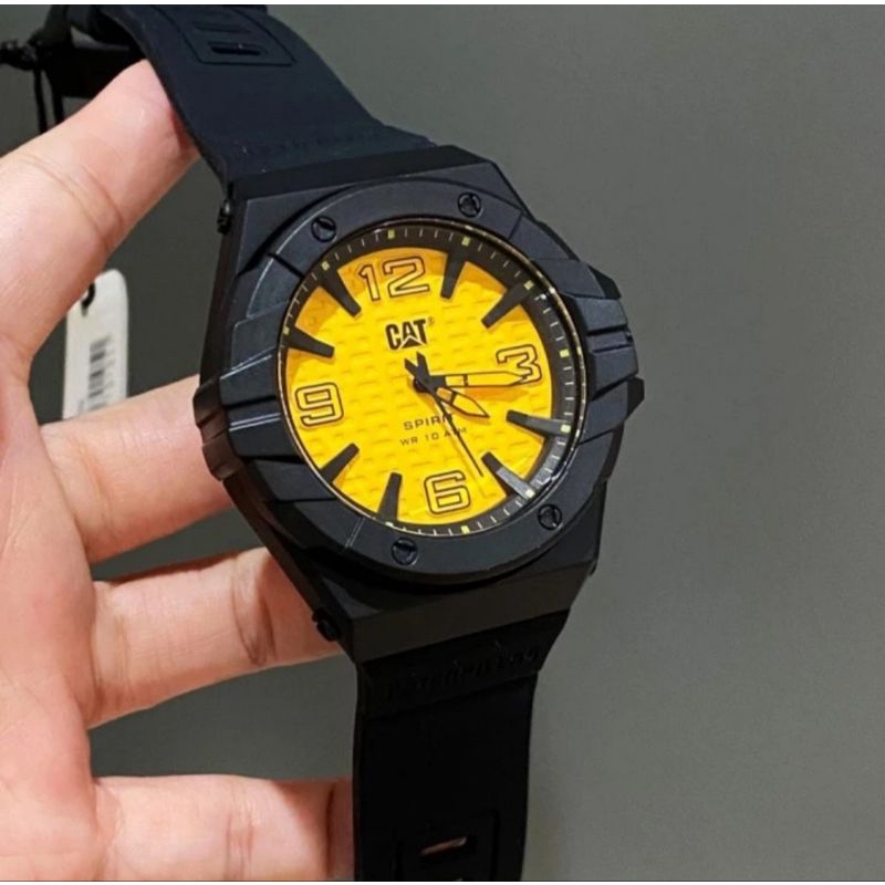 CATERPILLAR CAT LE.111.21.731 - Jam Tangan Pria Cat - Policarbonate Kuning Original