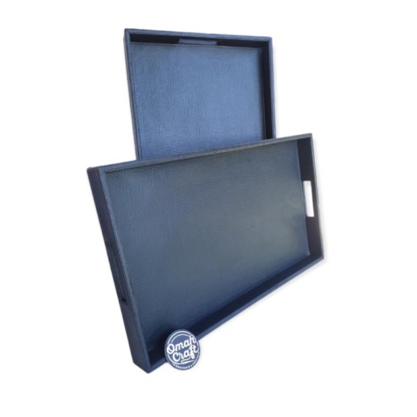 

Kulit / SIZE - CUSTOM Leather Diskon Tempat / Promo Mineral Air - Baki Tray BLACK Nampan