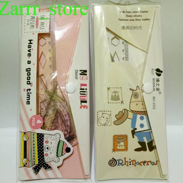 

Q32 Penggaris Set Karakter Lucu 4 in 1 20 Cm SATU SET ( 4 PCS ) SIAP KIRIM ㍼