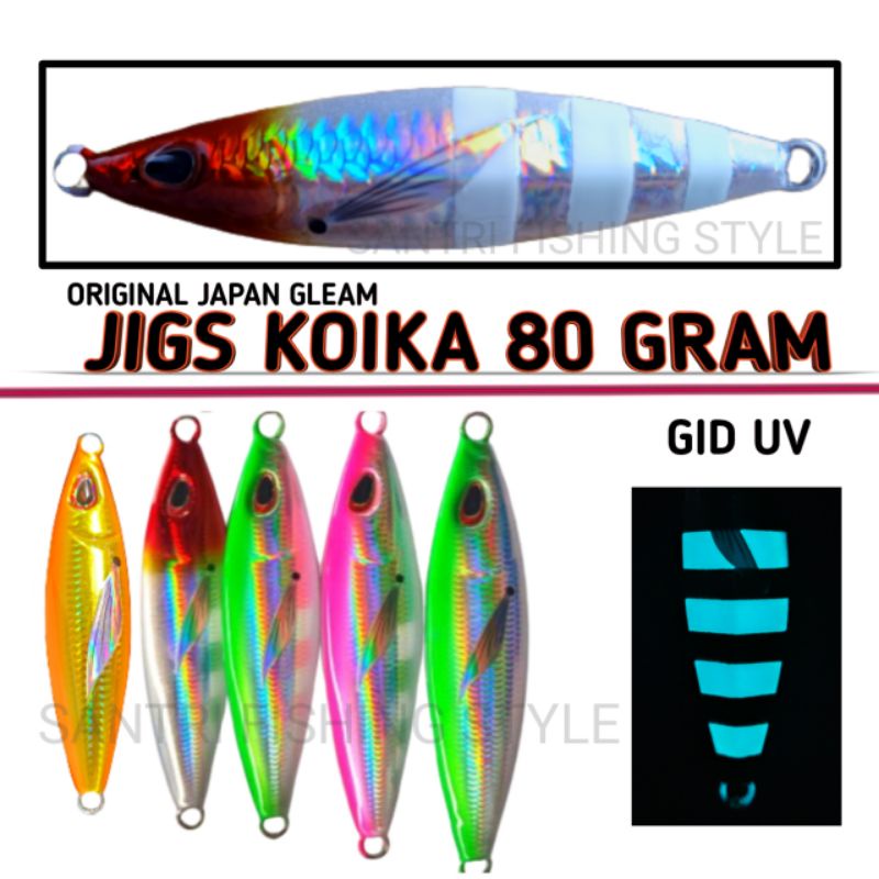 Metal jig 80gram koika gid umpan pancing micro jig killer