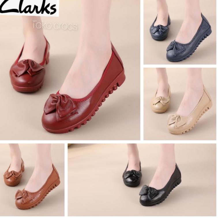 Stok Terbaru Sepatu kulit Wanita / Sepatu clarks radial ulir kulit asli / Sepatu Wanita Clarks radia