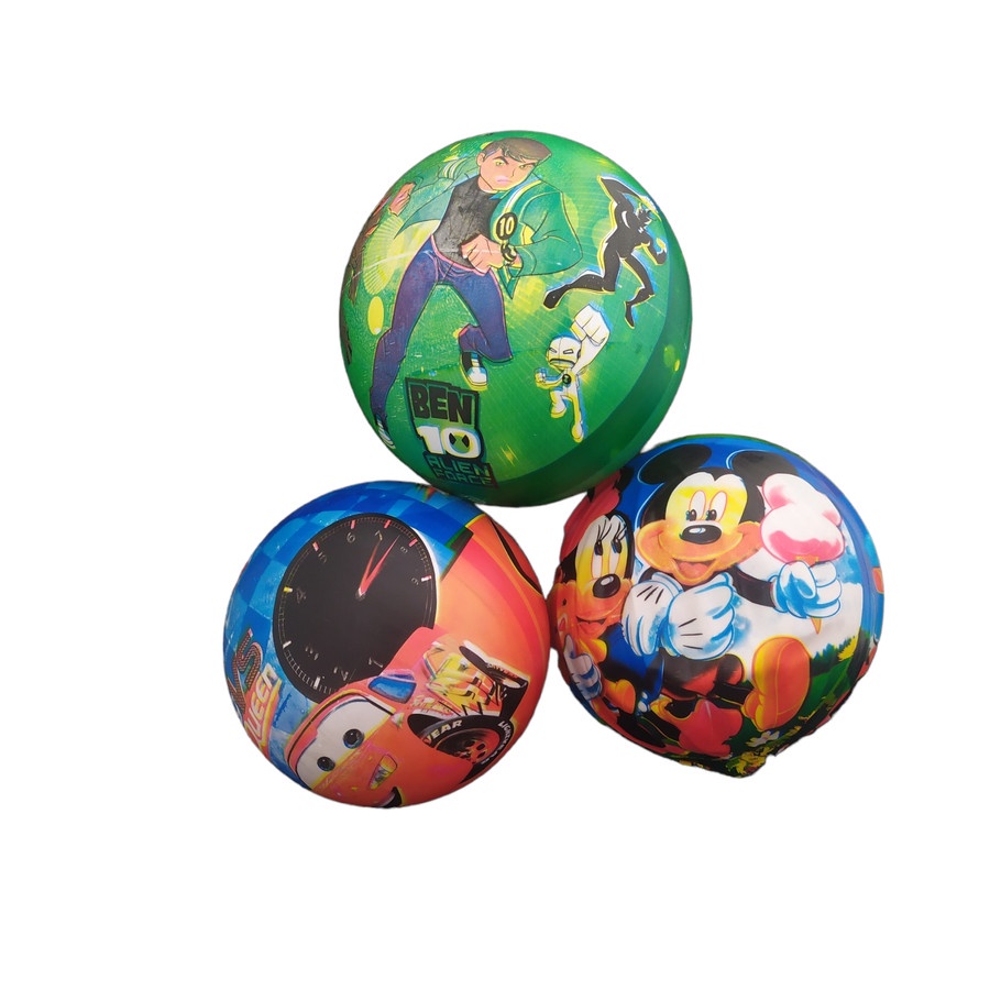 PROMO NEW PRODUK Mainan Anak Outdoor Olah raga Bola Karet Berkualitas Tebal / Bola Karet Motif Karakter  Unik Lucu Murah Best Seller ST