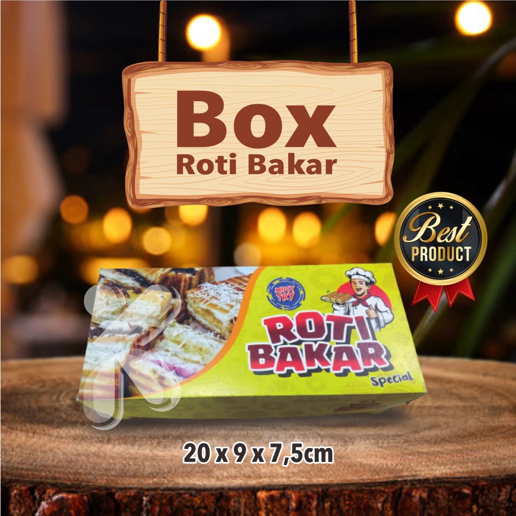 NEW DUS ROTI BAKAR / BOX ROTI BAKAR UK 20 X 9 X 7,5 CM ISI 50 PCS