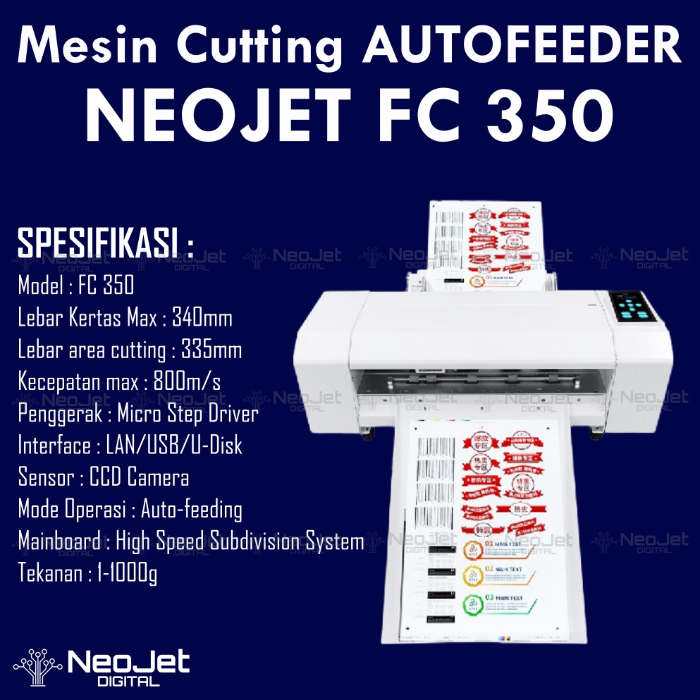 

Mesin Cutting Autofeeder NeoJet FC 350 Auto Feeder Otomatis Sticker Label Makanan A3 A3+