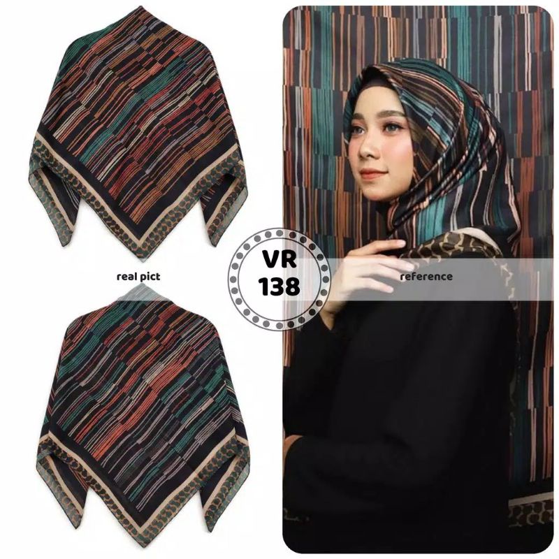 KERUDUNG VOAL MOTIF SEGI EMPAT  DENAY JILBAB HIJAB VOAL PREMIUM PARIS MS 97