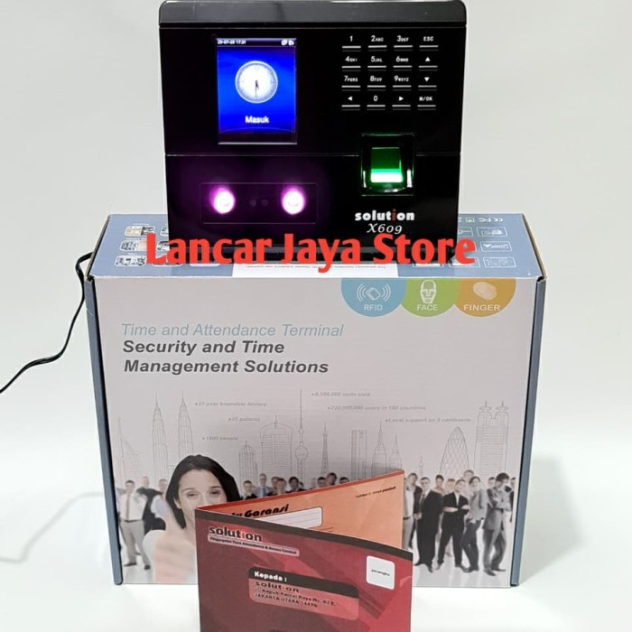 

[[JNT COD]] Mesin Absensi SolutioX609/ Finger Print Solution Wajah X609