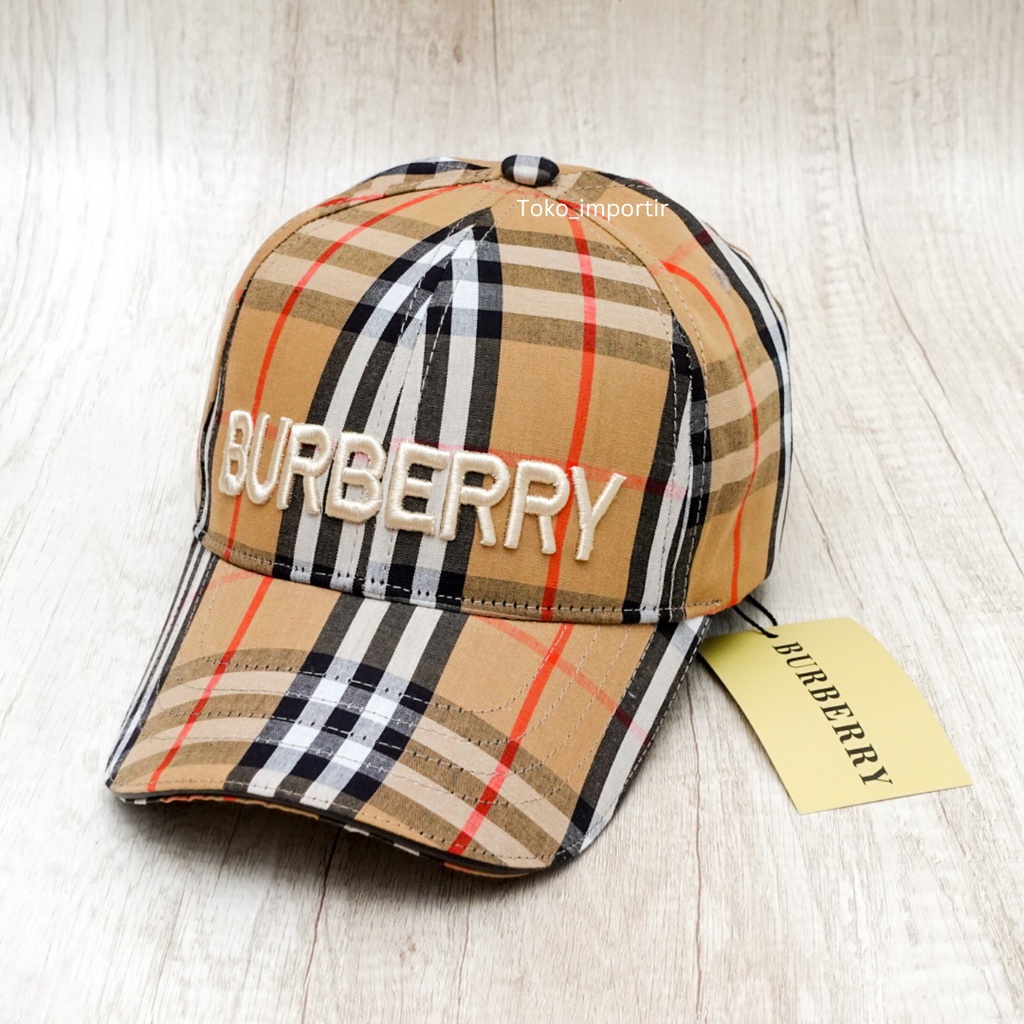 Topi Burberry Baseball Pria Import Mirror Original Premium High Quality