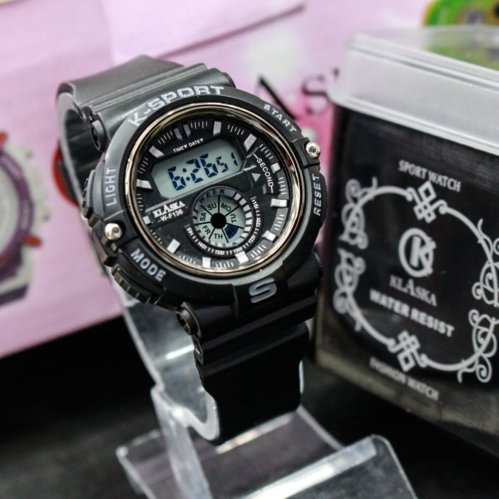 JAM TANGAN KLASKA W-F136/ JAM TANGAN TERBARU/ WATERRESISTENT ORIGINAL