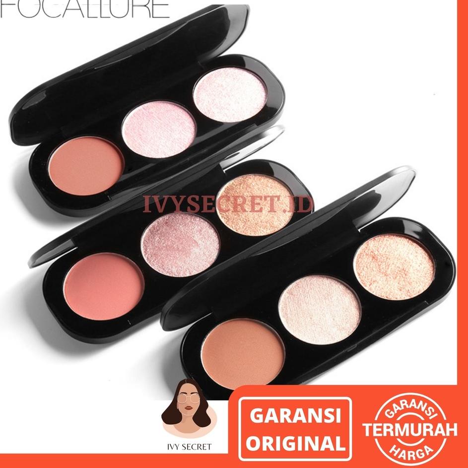 ✽ Focallure Trio Blush Focallure Blush And Highlighter Focallure Blush On Focallure  Blushon Highlit