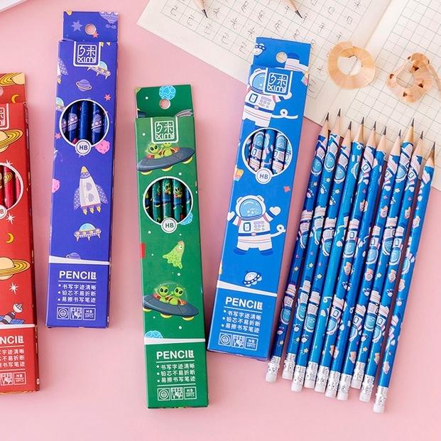 

CodeLl2L6 Pensil Astronot Lucu Isi 10 Pcs / Pensil Sekolah Anak Motif Astronot