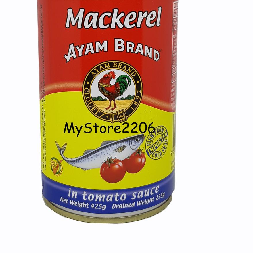 

Limited |KJ5|Mackerel Ayam Brand (ukuran besar) 425 gram / 235 gr / Makarel / Mackarel / Makarell