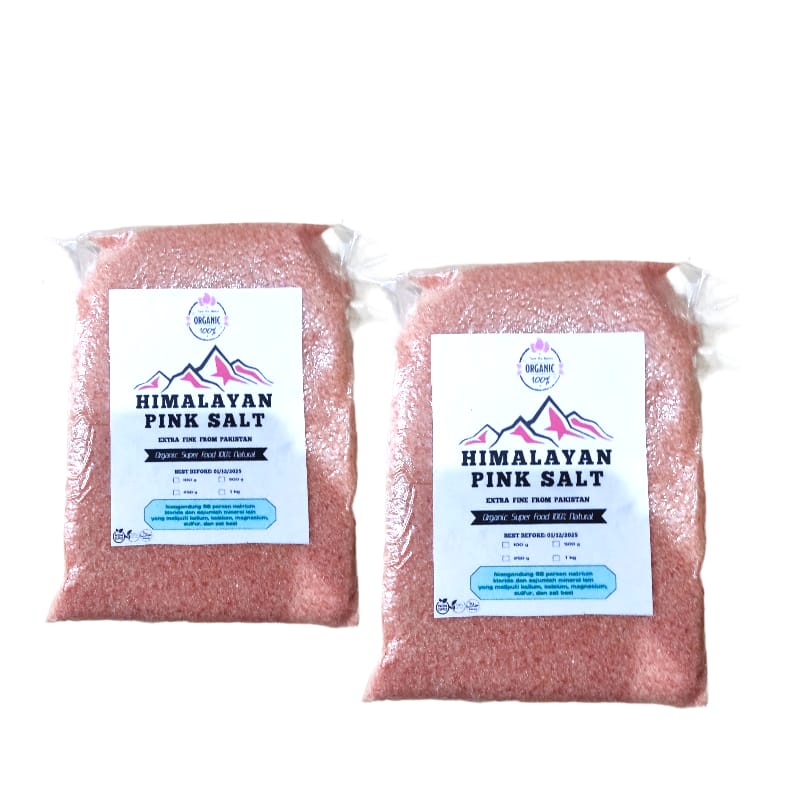 Garam Himalaya Pink 1kg Kemasan Vacum Anti Pecah