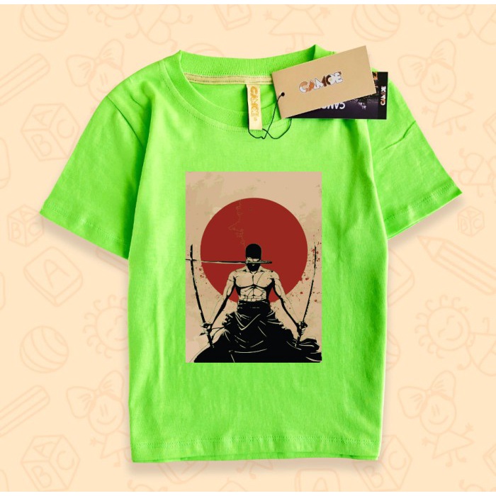 Kaos Baju Anak Roronoa Zoro One Piece Wano Art