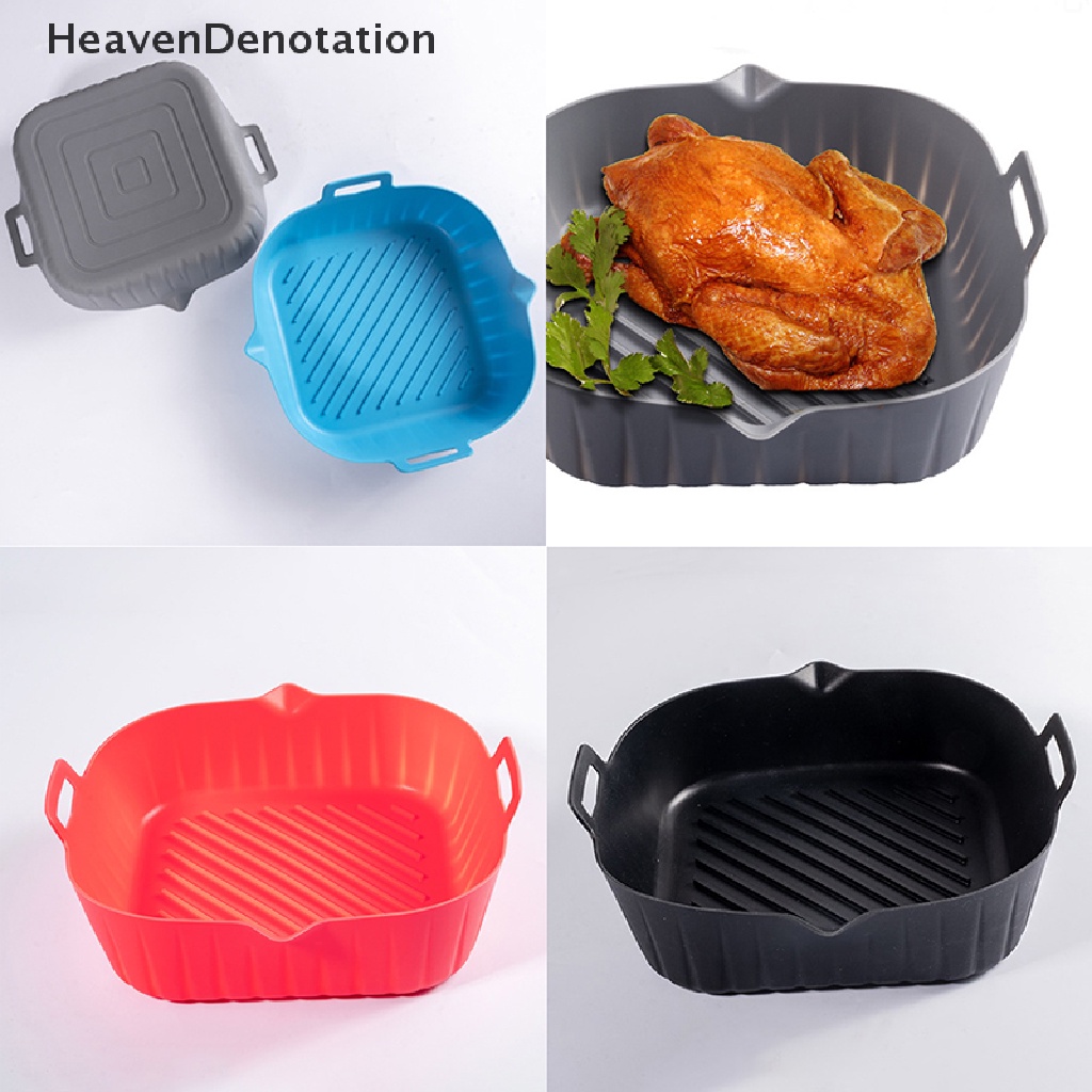 [HeavenDenotation] 1pcs Air Fryer Silicone Pot Air Fryer Basket Liner Anti Lengket Oven Baking Tray HDV