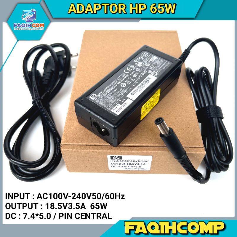 Adaptor Charger HP PROBOOK 430 G1, 430 G2, 440 G0, 440 G1 18.5V-3.5A 65W Jarum