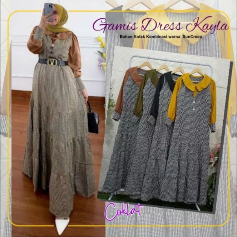 GAMIS TARTAN MAXY/ Gamis Dress KAYLA